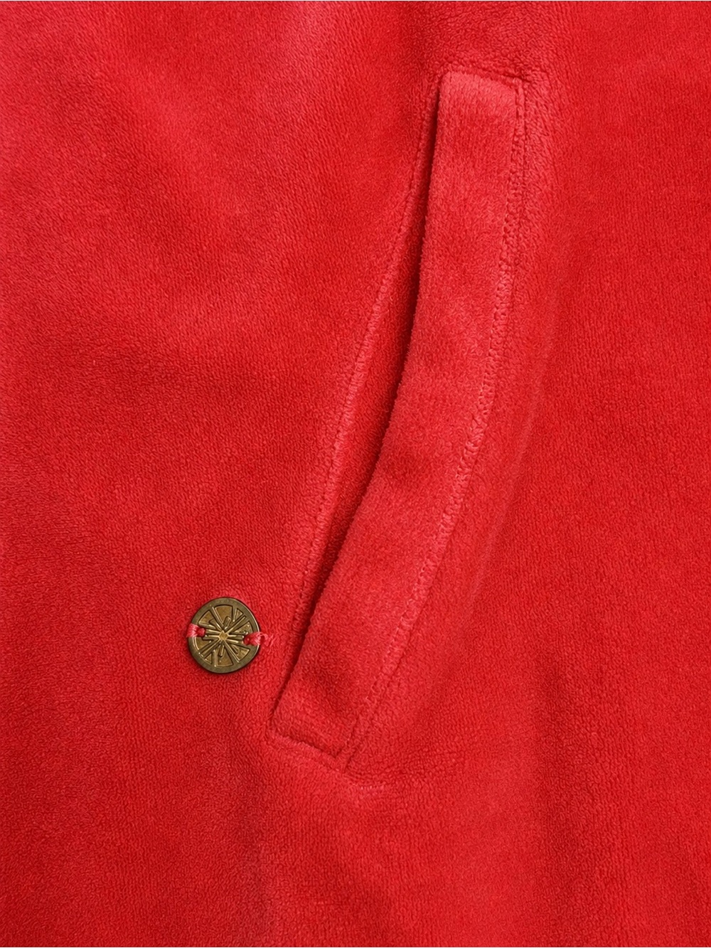 Lilly Pulitzer Red Velour Zip Jacket - Picture 5 of 5